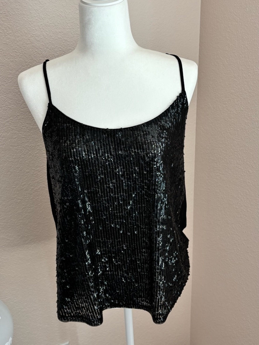J. Crew black sequin tank